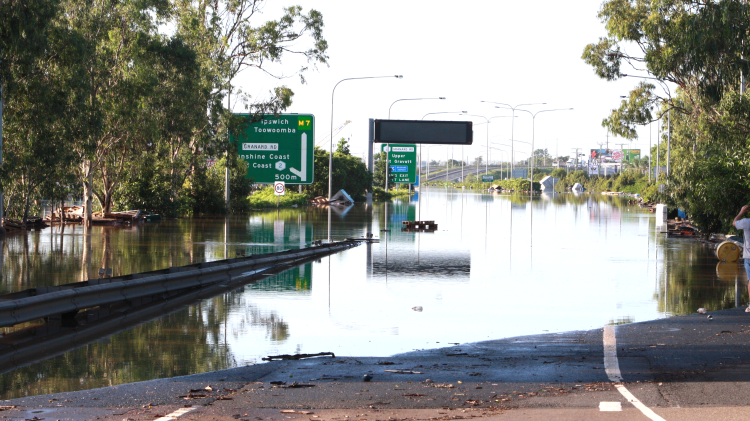 Ipswich Road flooded