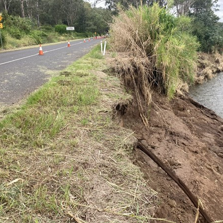 Mulgowie Road – Laidley Creek scouring damage (February 2022)