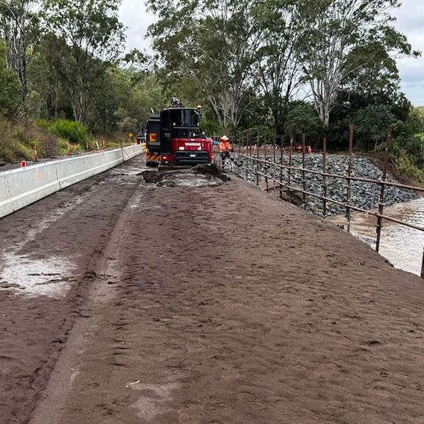 Mulgowie Road – reconstruction works in progress (March 2025)