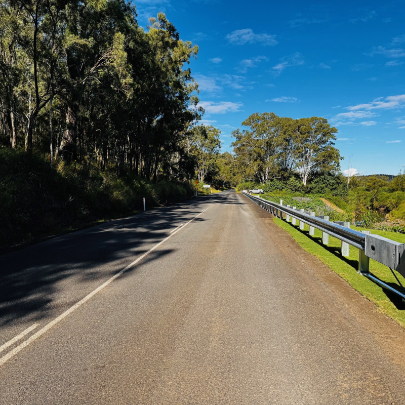 Mulgowie Road – completed works looking north (May 2025)