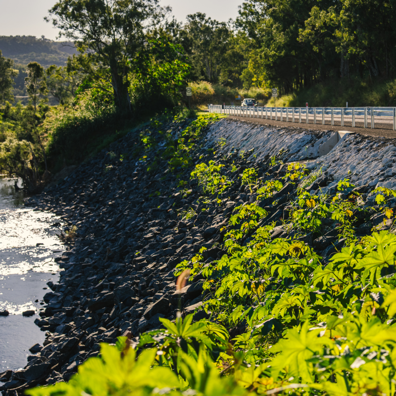 Mulgowie Road – completed works looking south (June 2025)