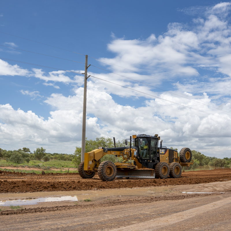 Works to strengthen the levee 