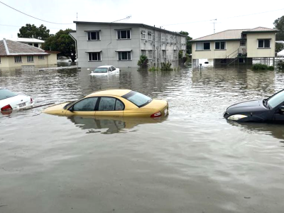 Flooded homes